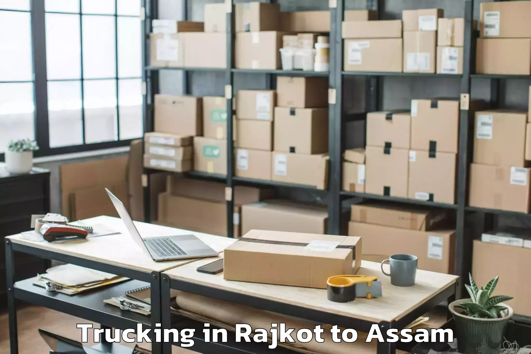 Hassle-Free Rajkot to Bodoland University Kokrajhar Trucking